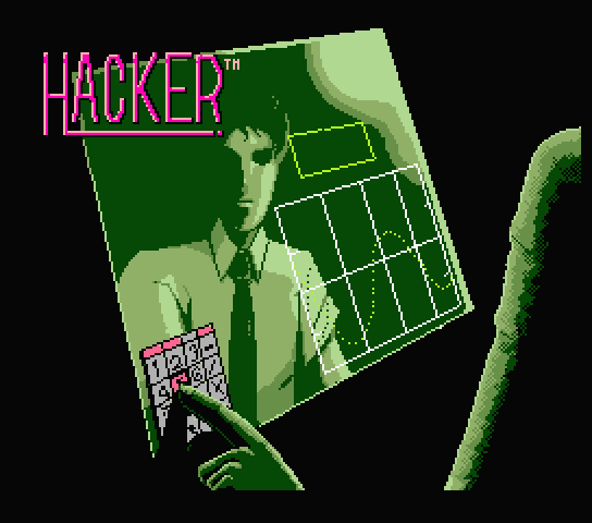 Hacker title screen for MSX2